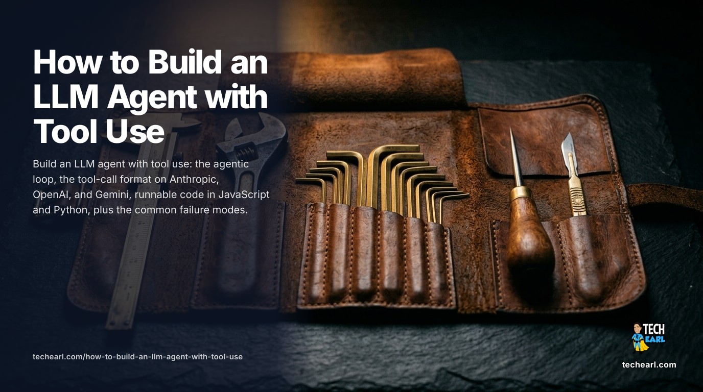 Build an LLM agent with tool use. The agentic loop, tool-call formats on Anthropic / OpenAI / Gemini, JavaScript and Python code, common failure modes.