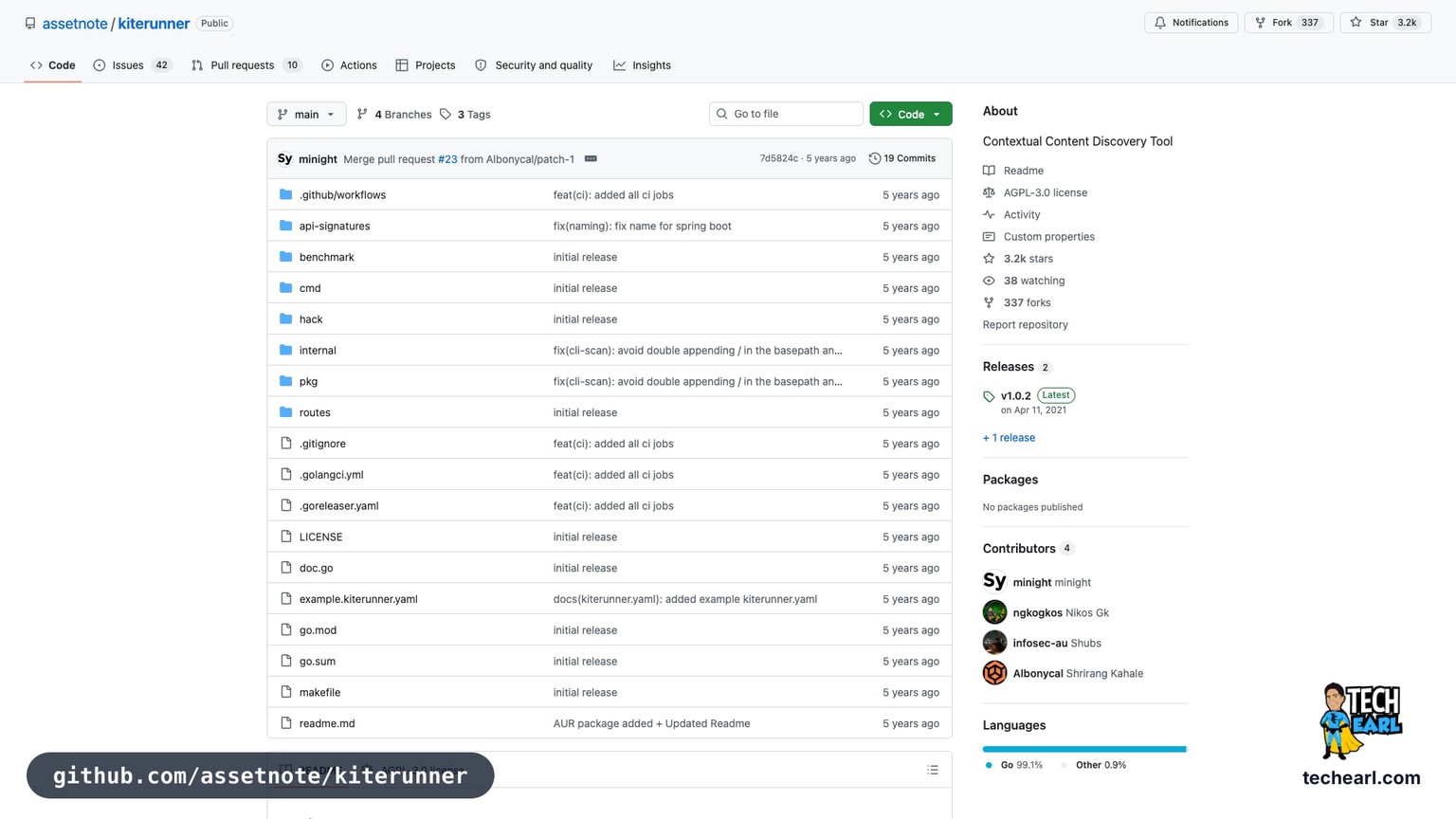 github.com/assetnote/kiterunner, the GitHub repository for kiterunner, the API-aware content discovery scanner from Assetnote