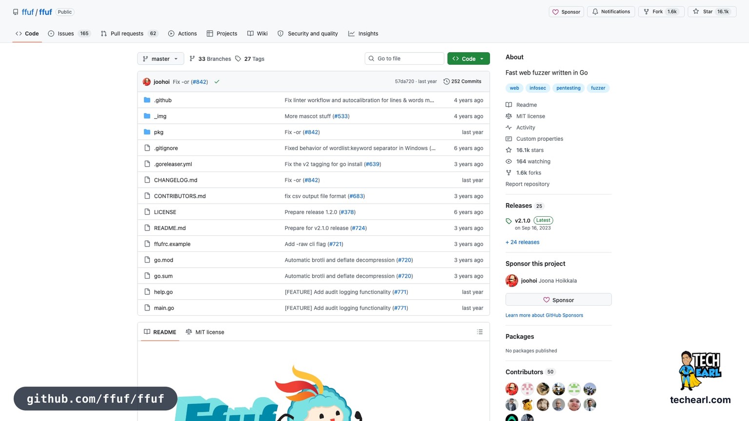 github.com/ffuf/ffuf, the GitHub repository for ffuf, a fast Go-based web fuzzer used to discover XML-accepting endpoints before any XXE work