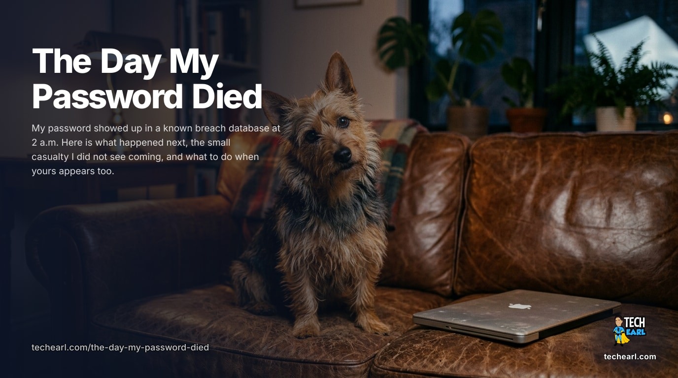 The Day My Password Died My password showed up in a known breach database at 2 a.m. Here is what happened next, the small casualty I did not see coming, and what to do when yours appears too.